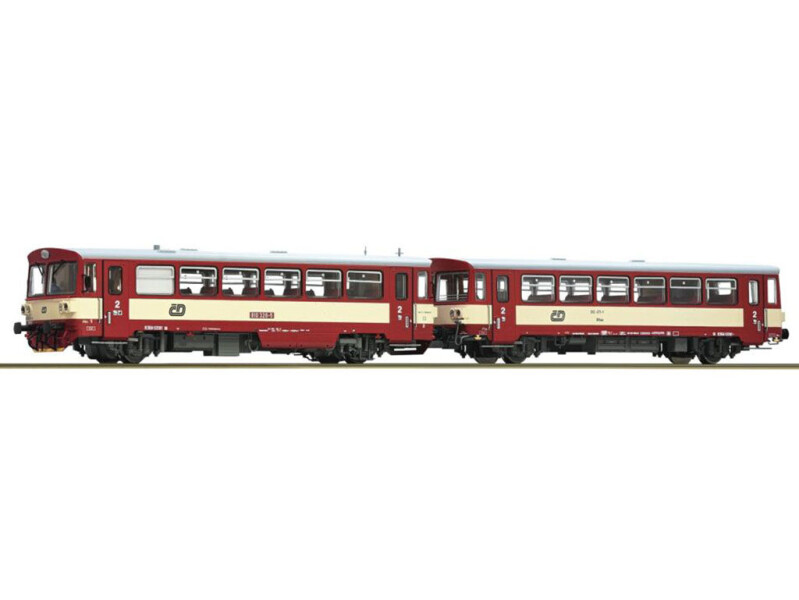 Roco Dieselový motorový vůz 810 328-5 s přípojným vozem Btax ČD, digitální - 7710022